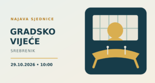 Ilustracija uz najavu 20. redovne sjednice Gradskog vijeća Srebrenik.