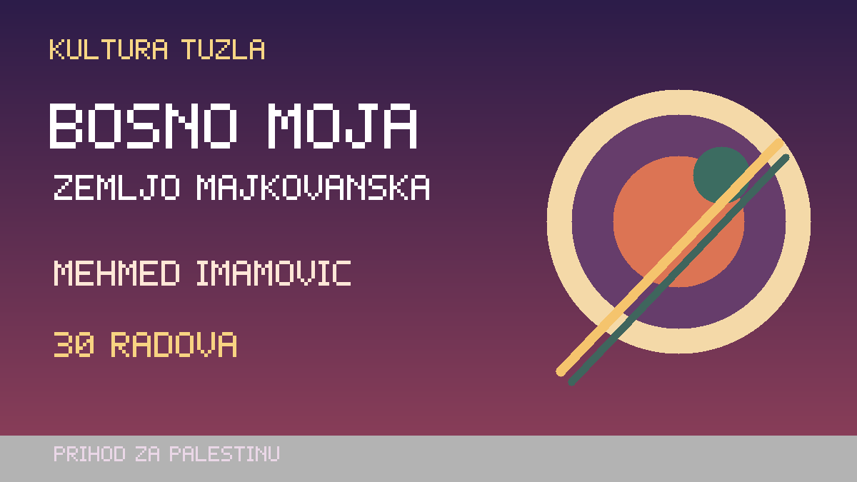 BKC Tuzla najavio postavku 30 portreta Mehmeda Imamovića — originalna ilustracija