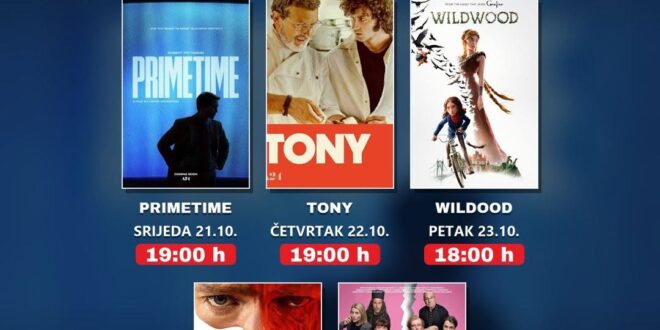 Sedmični filmski repertoar Kina Srebrenik za 22–24. oktobar 2026.