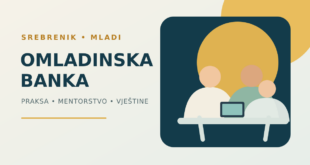 Ilustracija uz poziv Omladinske banke Srebrenik za mlade asistente.