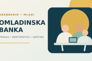 Ilustracija uz poziv Omladinske banke Srebrenik za mlade asistente.
